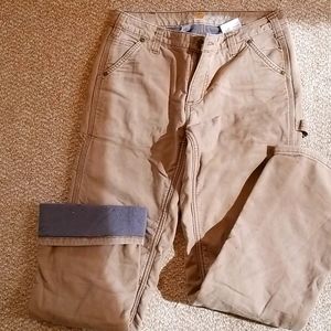 Carhart fleece lined pants, original fit